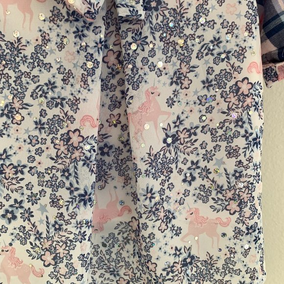 LITTLE LASS High/Low Top, Plaid w/Crystals and Rhinestones, Size: 12 mo. - Picture 10 of 12